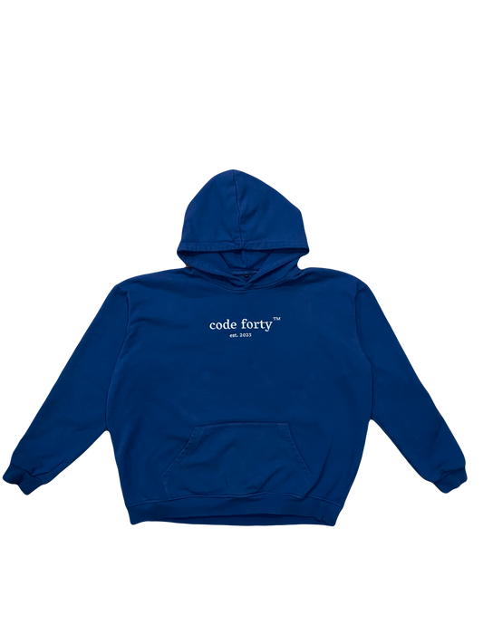 oversized blue hoodie